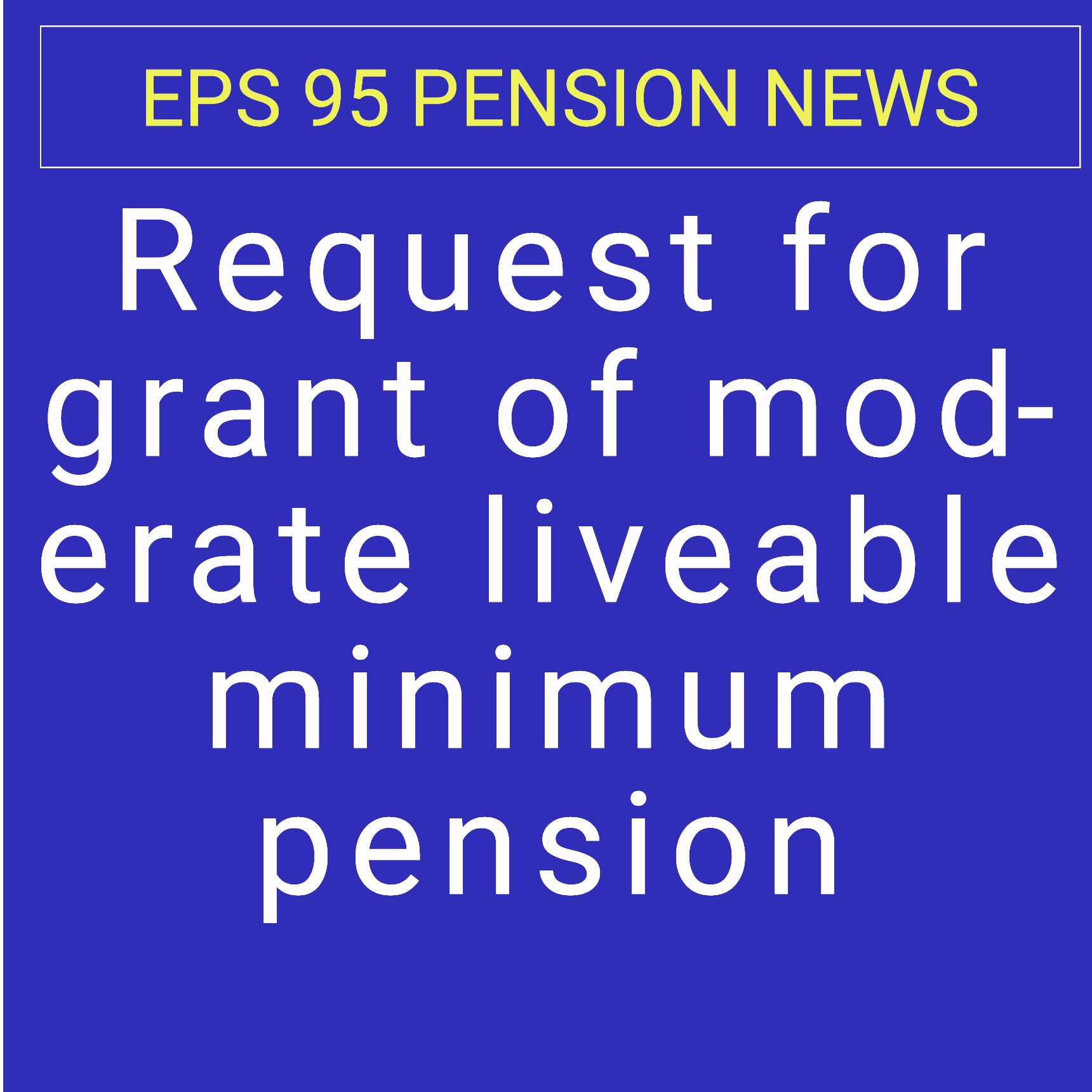 Demand For minimum Pension