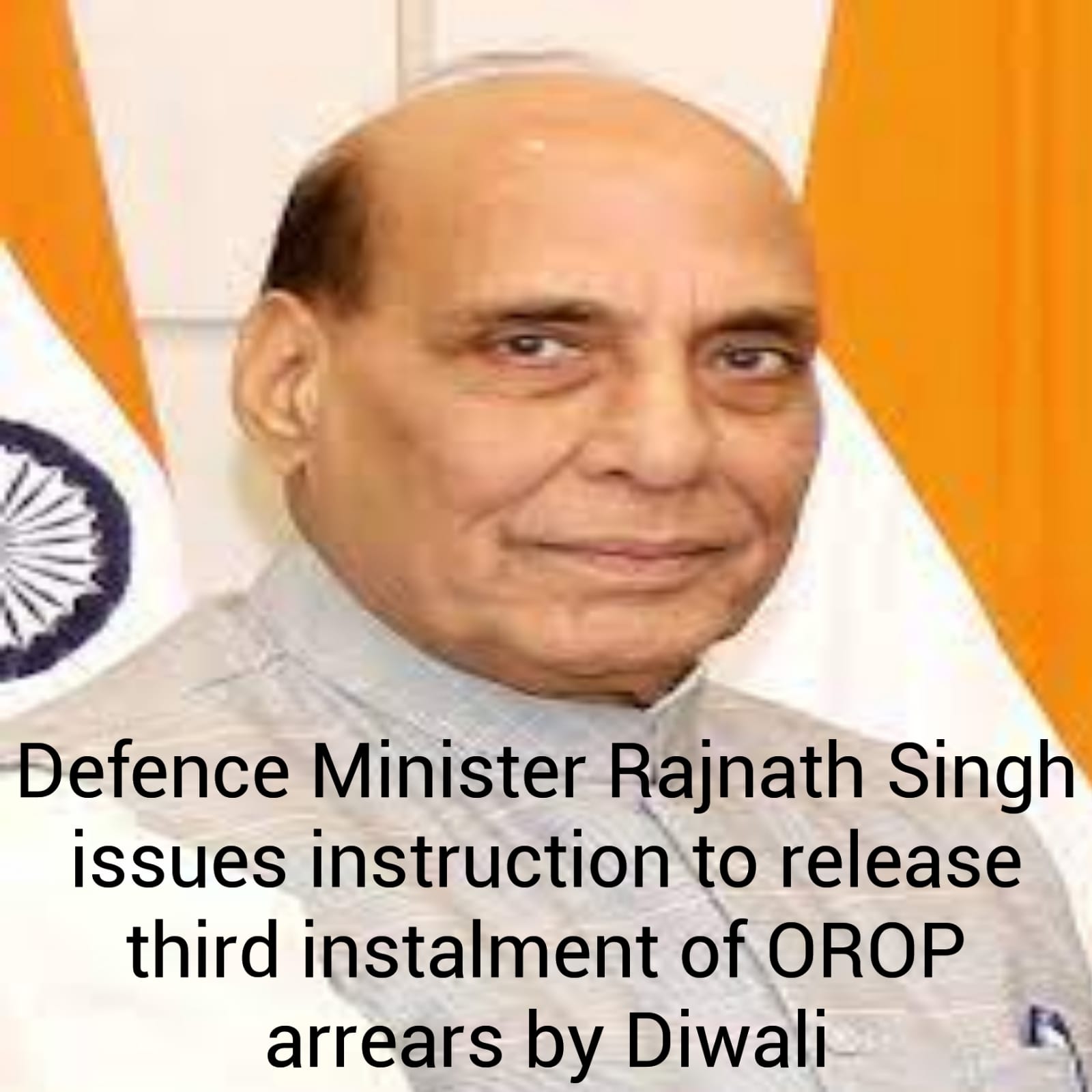 Release third instalment of OROP arrears by Diwali