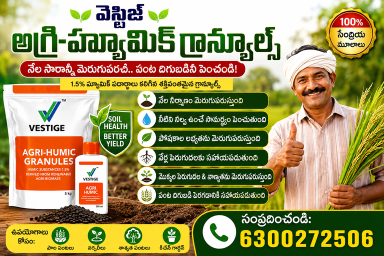 What are Vestige Agri-Humic Granules Learn all about their uses, benefits, and dosage.